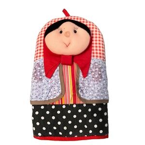 Vintage Novelty Matryoshka/Babushka Cotton Oven Mitts